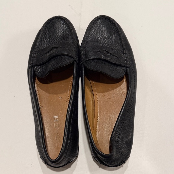Coach Black Leather Loafers - Picture 4 of 4